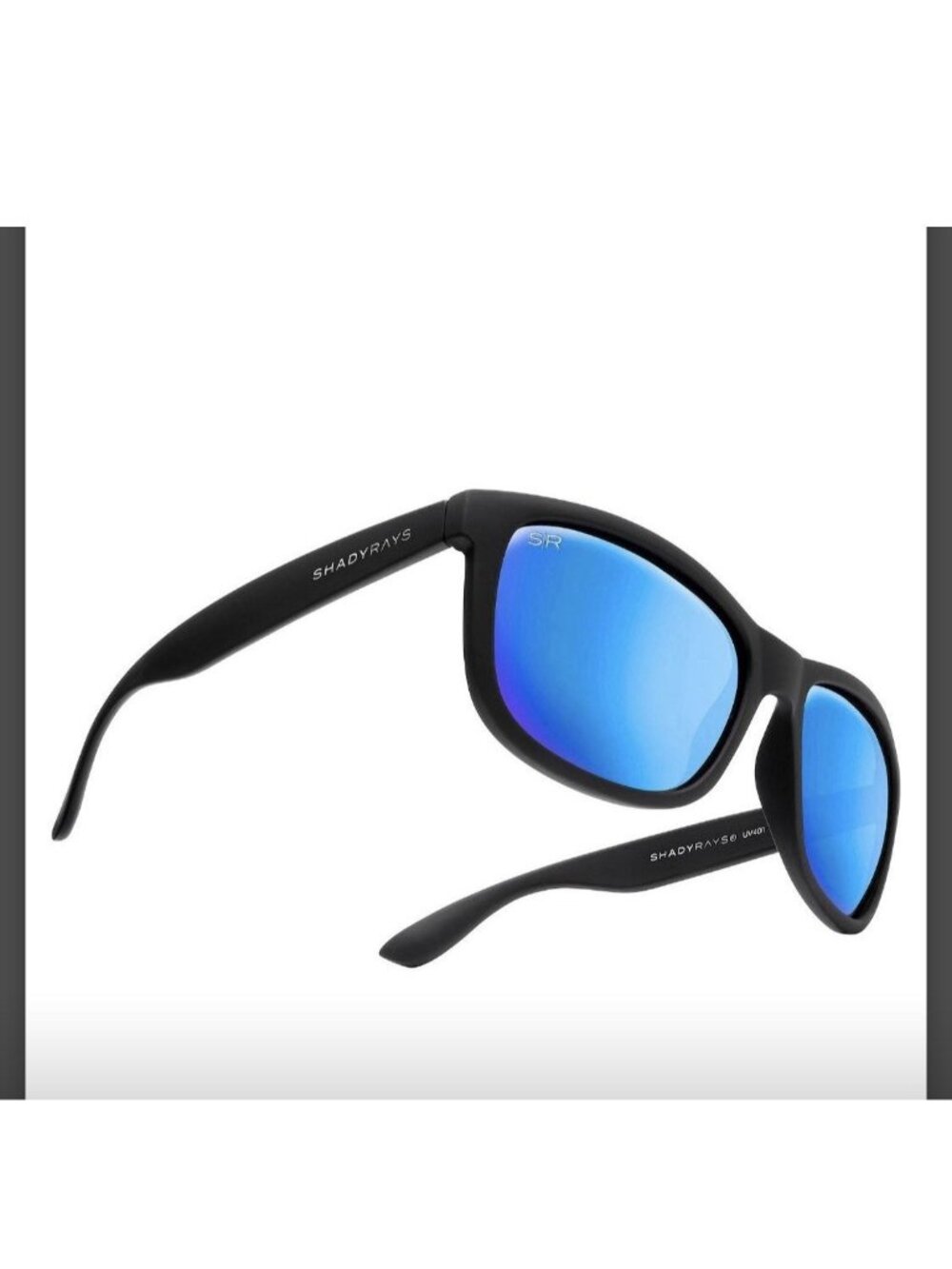 SHADY RAYS SUNGLASSES PRO CLASSIC CL-32X BLACK WOODGRAIN W/ BLUE POLARIZED XB32